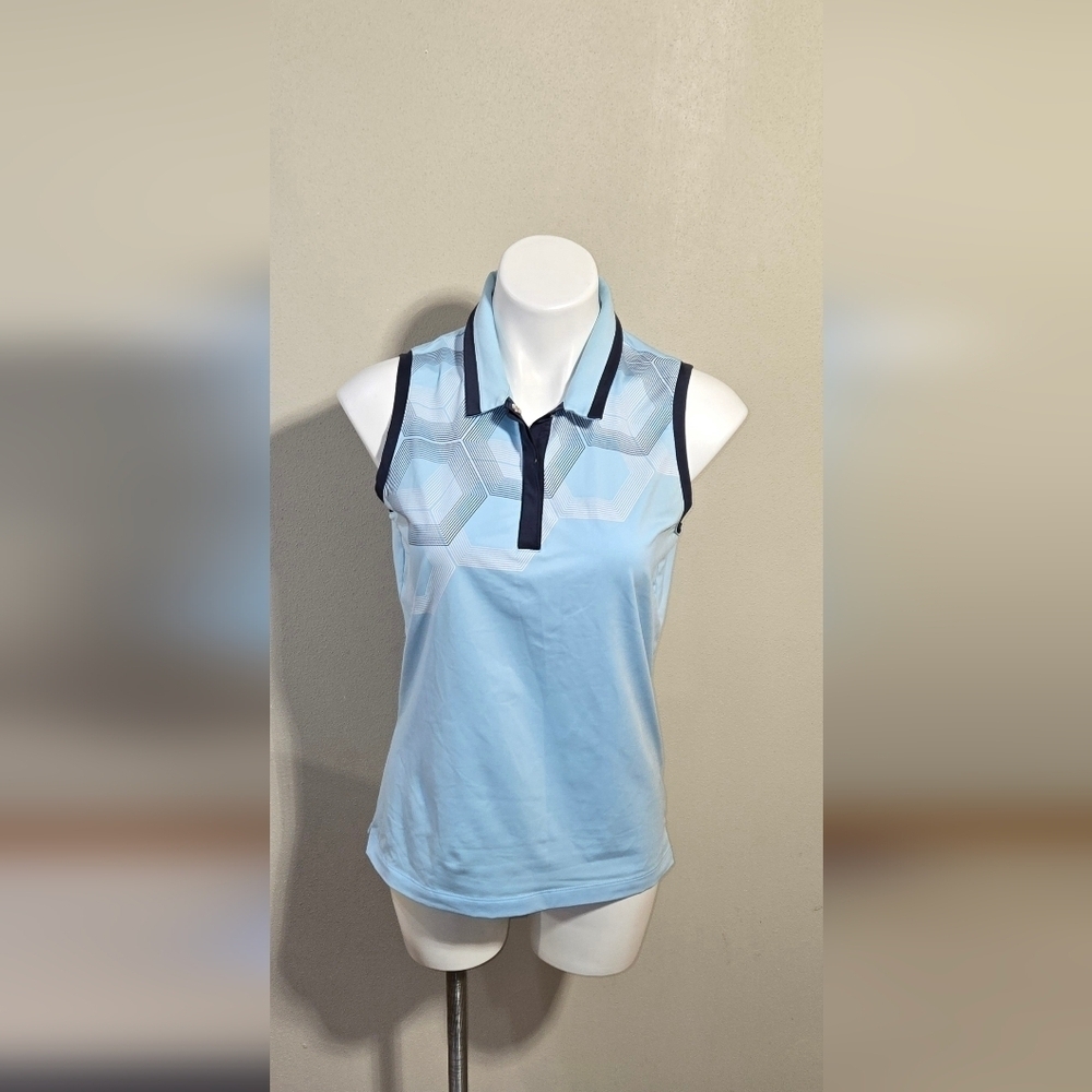Adidas Climacool Golf Sleeveless Collared Shirt With Snap Closure Women's Size M